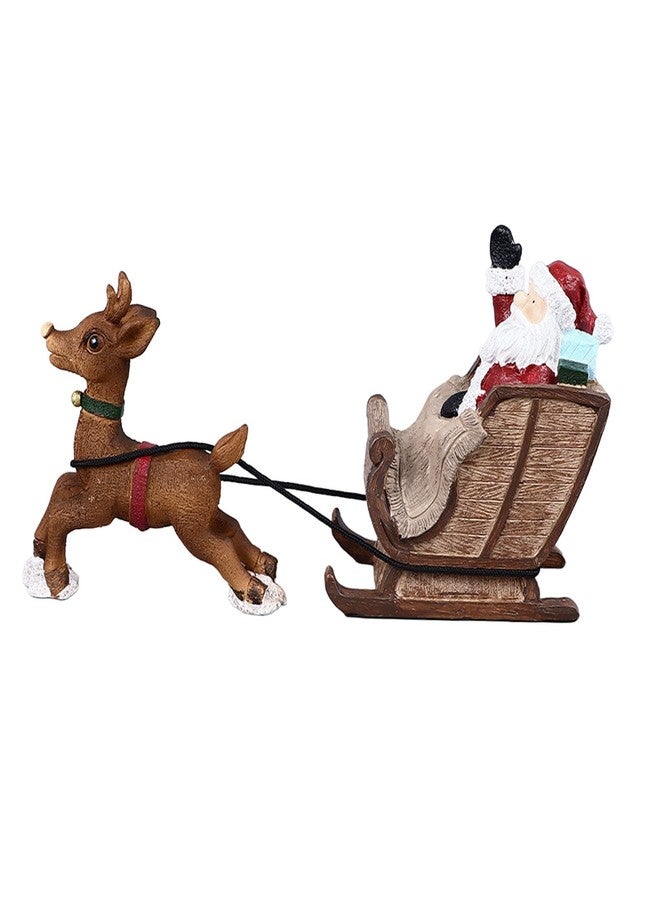 RASTKY Aquarium Ornament, Festive Santa Claus Reindeer Sleigh Decoration, Easy Installation for Fish, Resin Material - Image 2